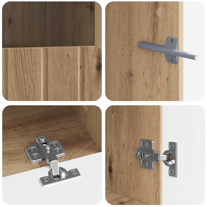 5-delt LED TV-skab Artisan-eg Konstrueret træ