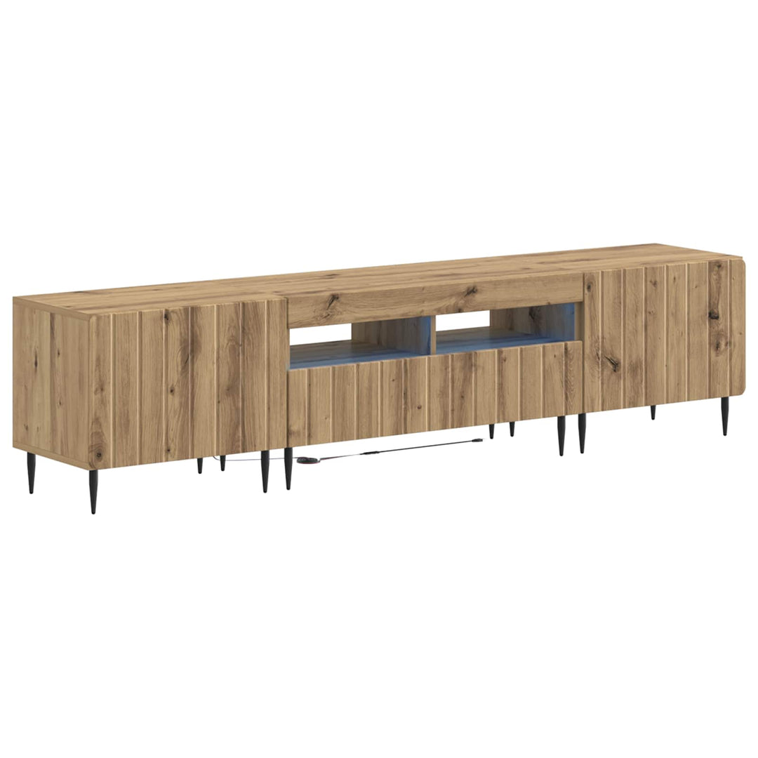 5-delt LED TV-skab Artisan-eg Konstrueret træ