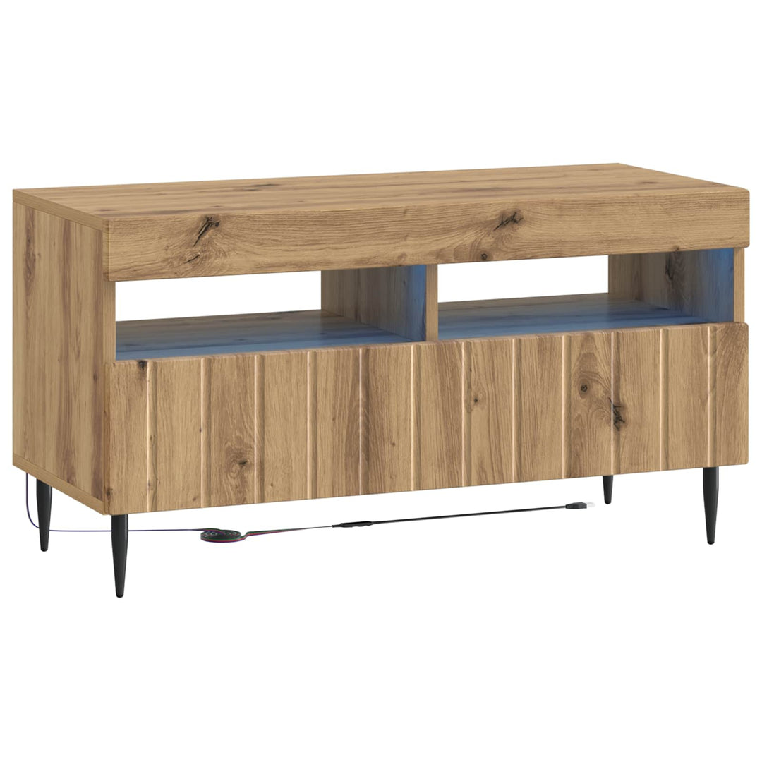 5-delt LED TV-skab Artisan-eg Konstrueret træ