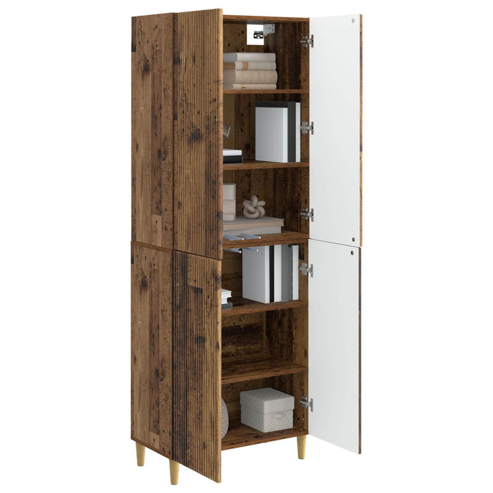 Skab Sæt 2 pcs Gammelt træ 66 x 34,5 x 90 cm Konstrueret træ