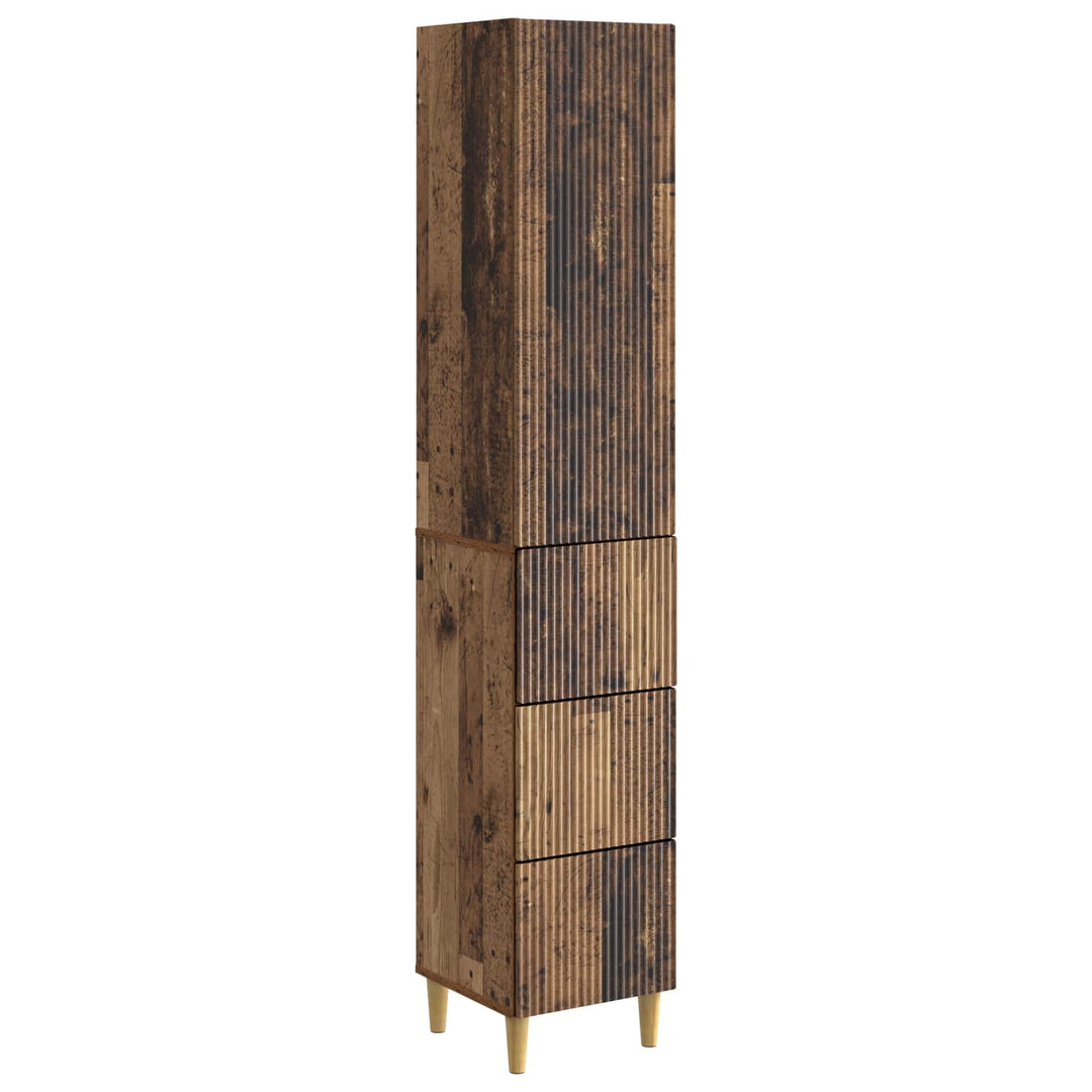 Skab Sæt 2 pcs 33 x 34,5 x 90 cm Konstrueret træ