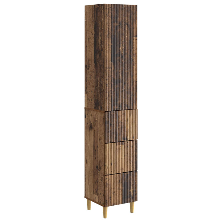 Skab Sæt 2 pcs 33 x 34,5 x 90 cm Konstrueret træ