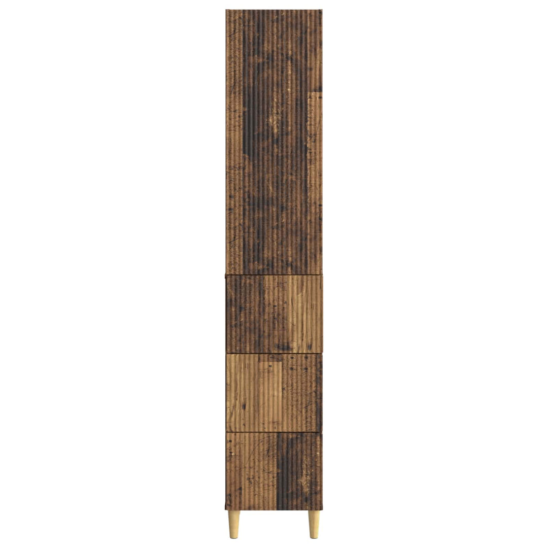Skab Sæt 2 pcs 33 x 34,5 x 90 cm Konstrueret træ