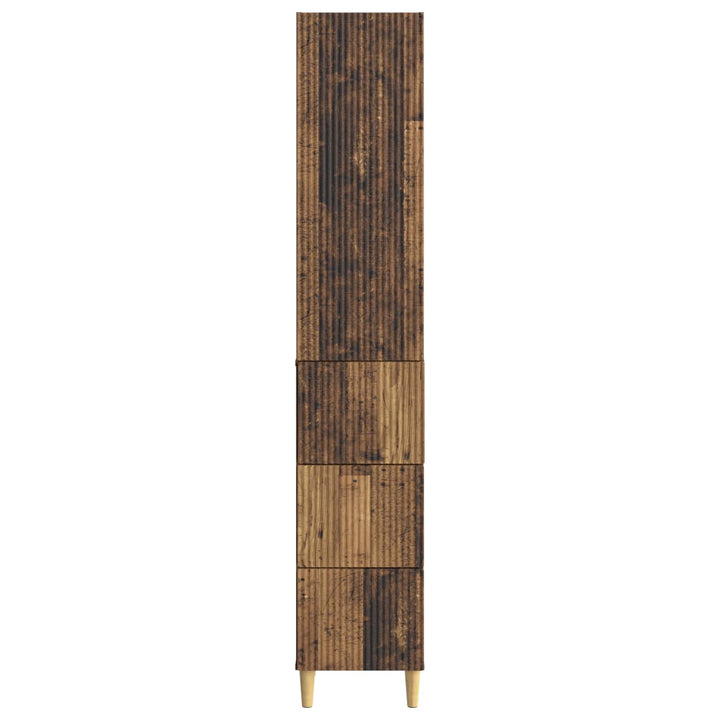 Skab Sæt 2 pcs 33 x 34,5 x 90 cm Konstrueret træ