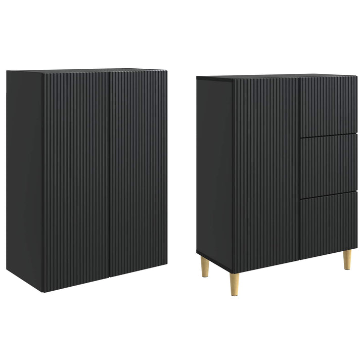 Skab Sæt 2 stk. Konstrueret træ