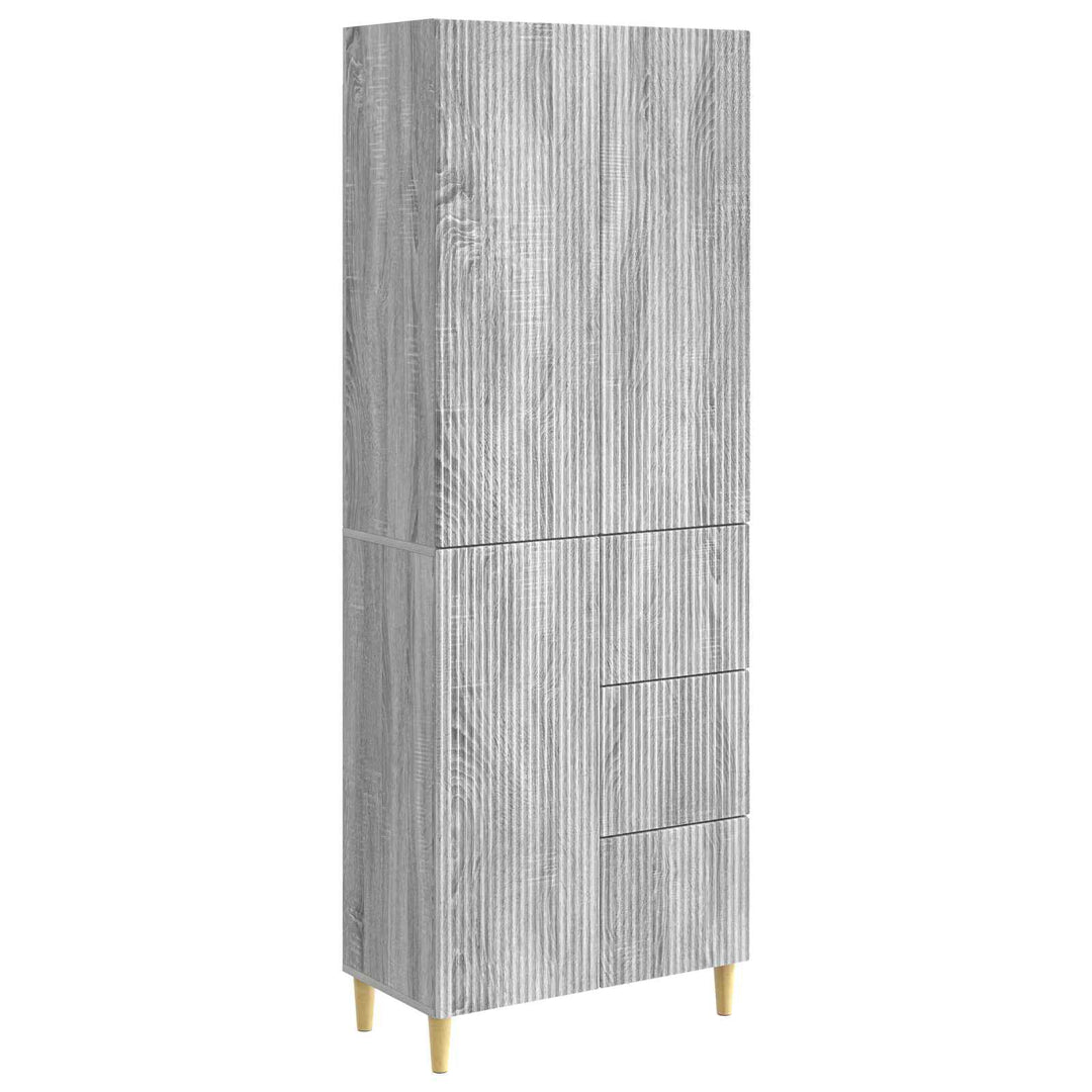 Skab Sæt 2 pcs Grå Sonoma 66 x 34,5 x 90 cm Konstrueret træ