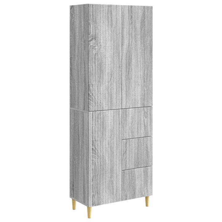 Skab Sæt 2 pcs Grå Sonoma 66 x 34,5 x 90 cm Konstrueret træ