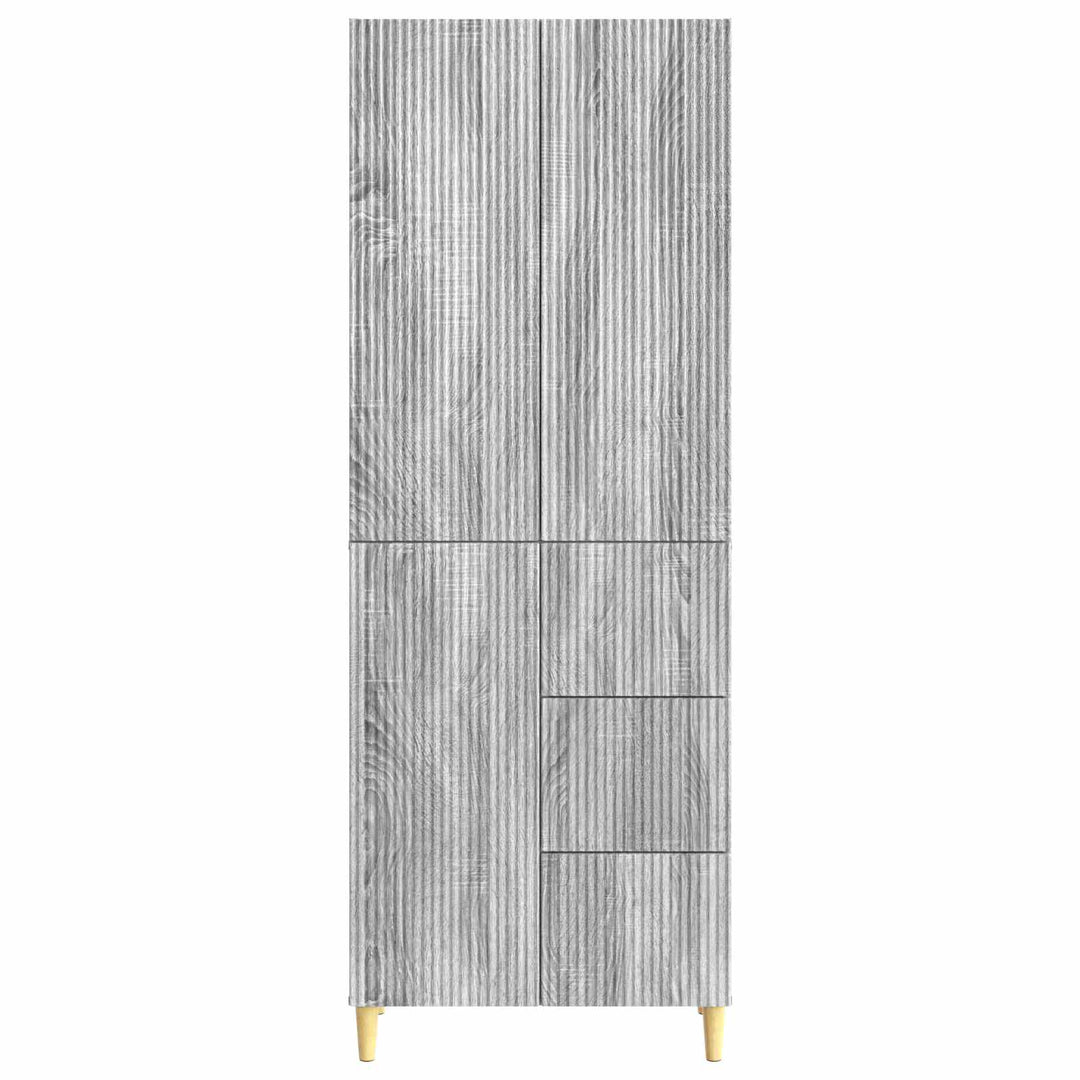 Skab Sæt 2 pcs Grå Sonoma 66 x 34,5 x 90 cm Konstrueret træ