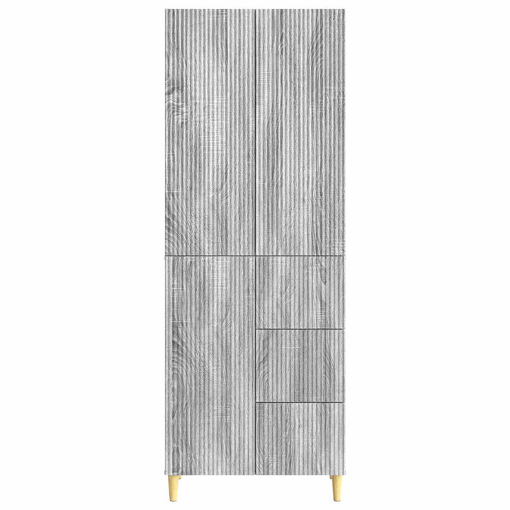 Skab Sæt 2 pcs Grå Sonoma 66 x 34,5 x 90 cm Konstrueret træ