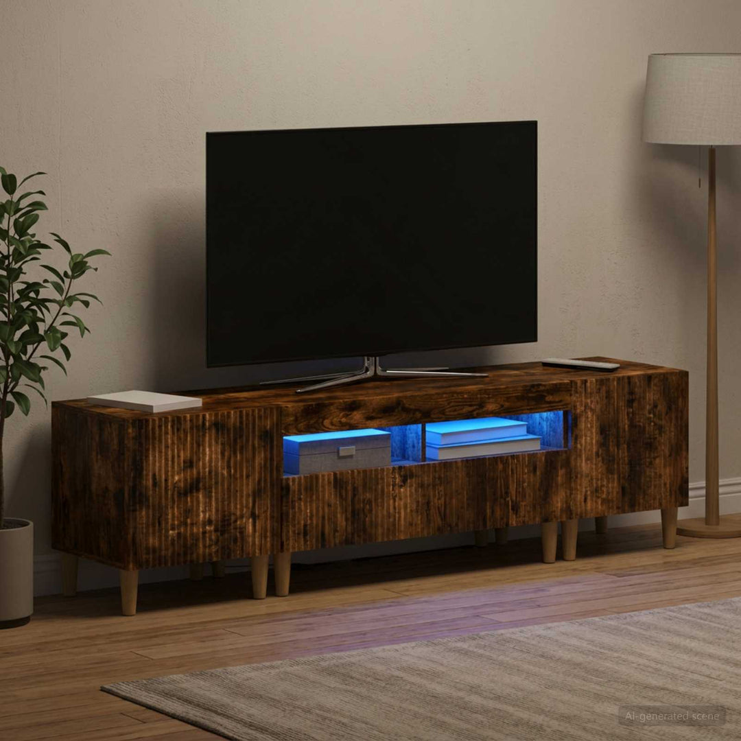 3-delt LED TV Skab ARNHEM 3 stk. Røget eg Konstrueret træ
