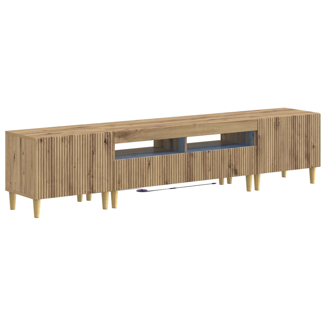 5-delt LED TV-skab Artisan-eg Konstrueret træ