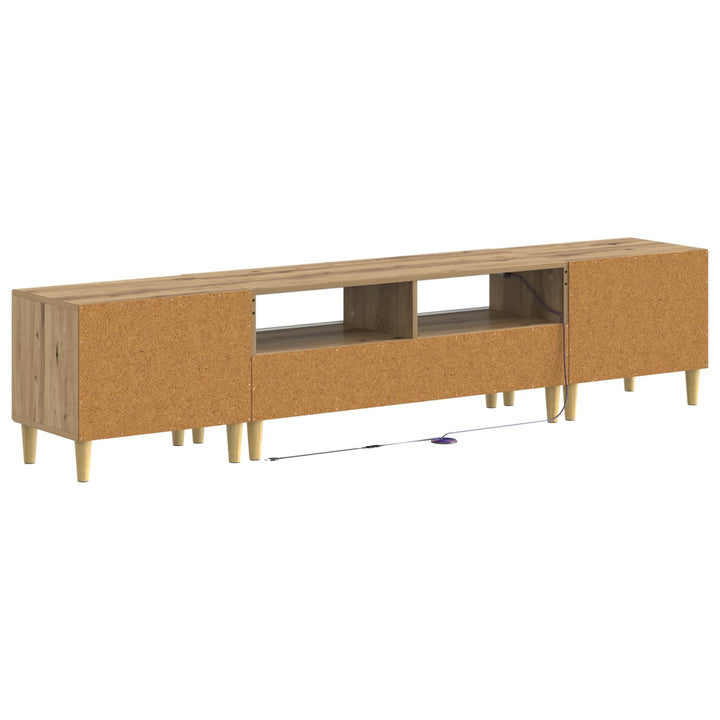5-delt LED TV-skab Artisan-eg Konstrueret træ