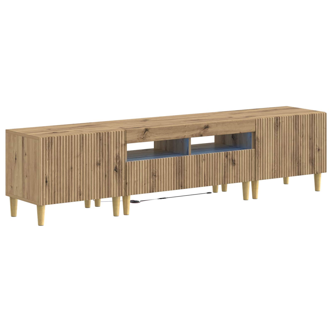 5-delt LED TV-skab Artisan-eg Konstrueret træ