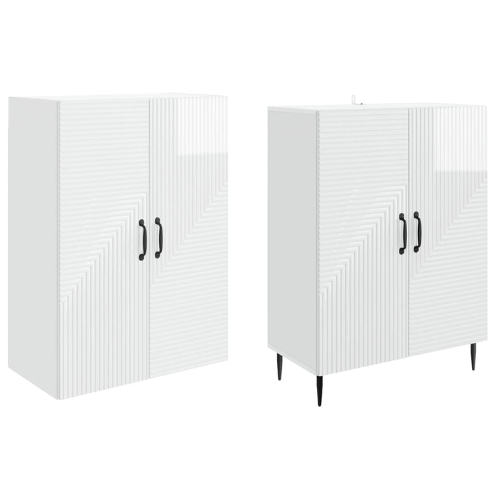 Skab Sæt 2 stk. Konstrueret træ