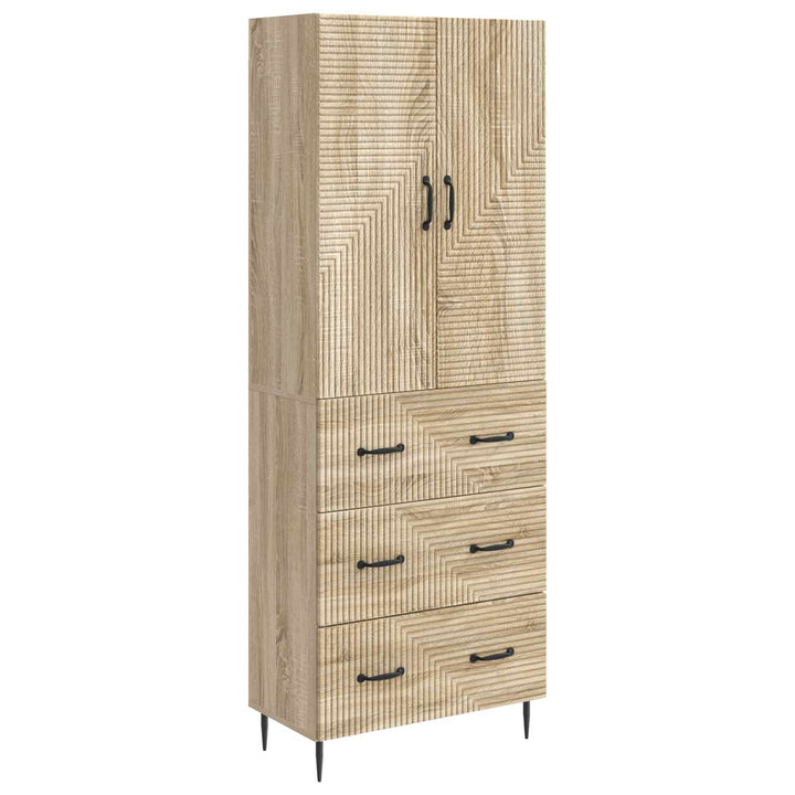 Skab Sæt 2 pcs Sonoma-eg 66 x 34,5 x 90 cm Konstrueret træ