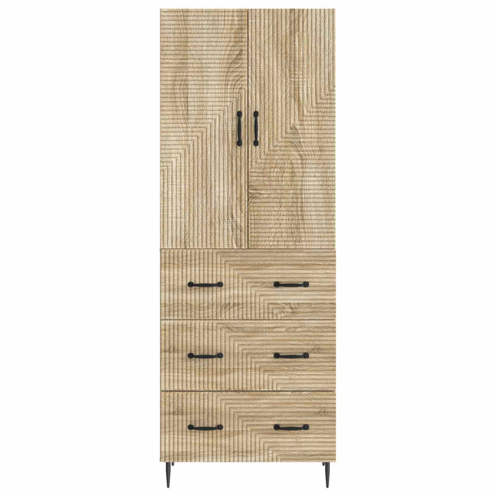 Skab Sæt 2 pcs Sonoma-eg 66 x 34,5 x 90 cm Konstrueret træ