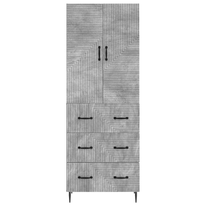 Skab Sæt 2 pcs Betongrå 66 x 34,5 x 90 cm Konstrueret træ