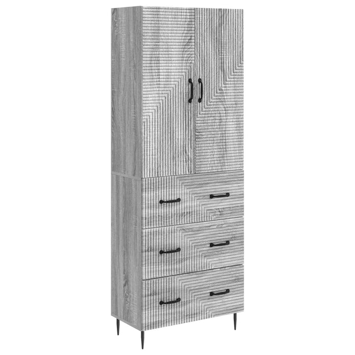 Skab Sæt 2 pcs Grå Sonoma 66 x 34,5 x 90 cm Konstrueret træ