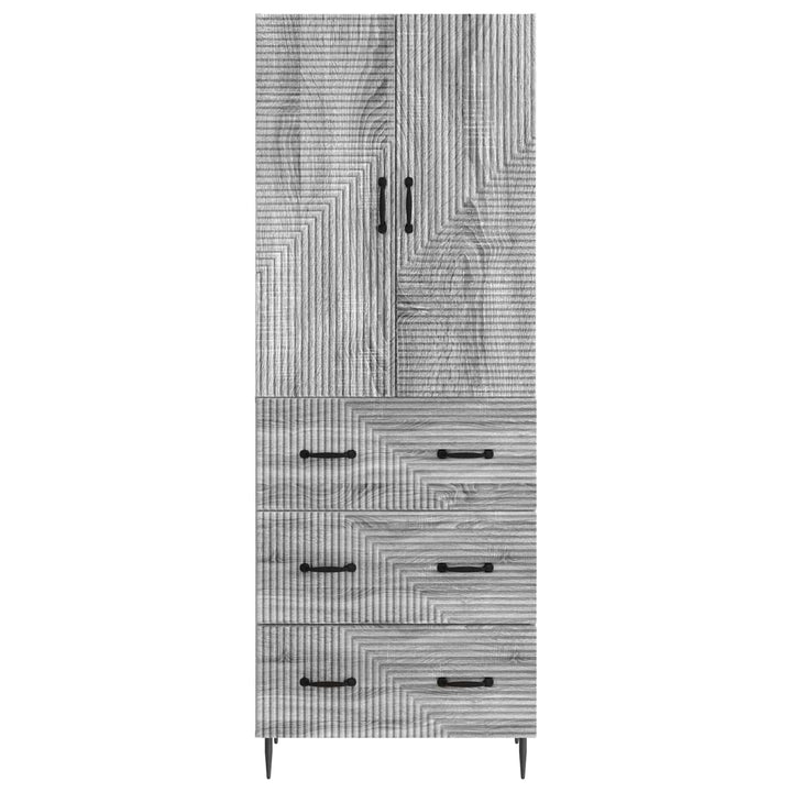 Skab Sæt 2 pcs Grå Sonoma 66 x 34,5 x 90 cm Konstrueret træ