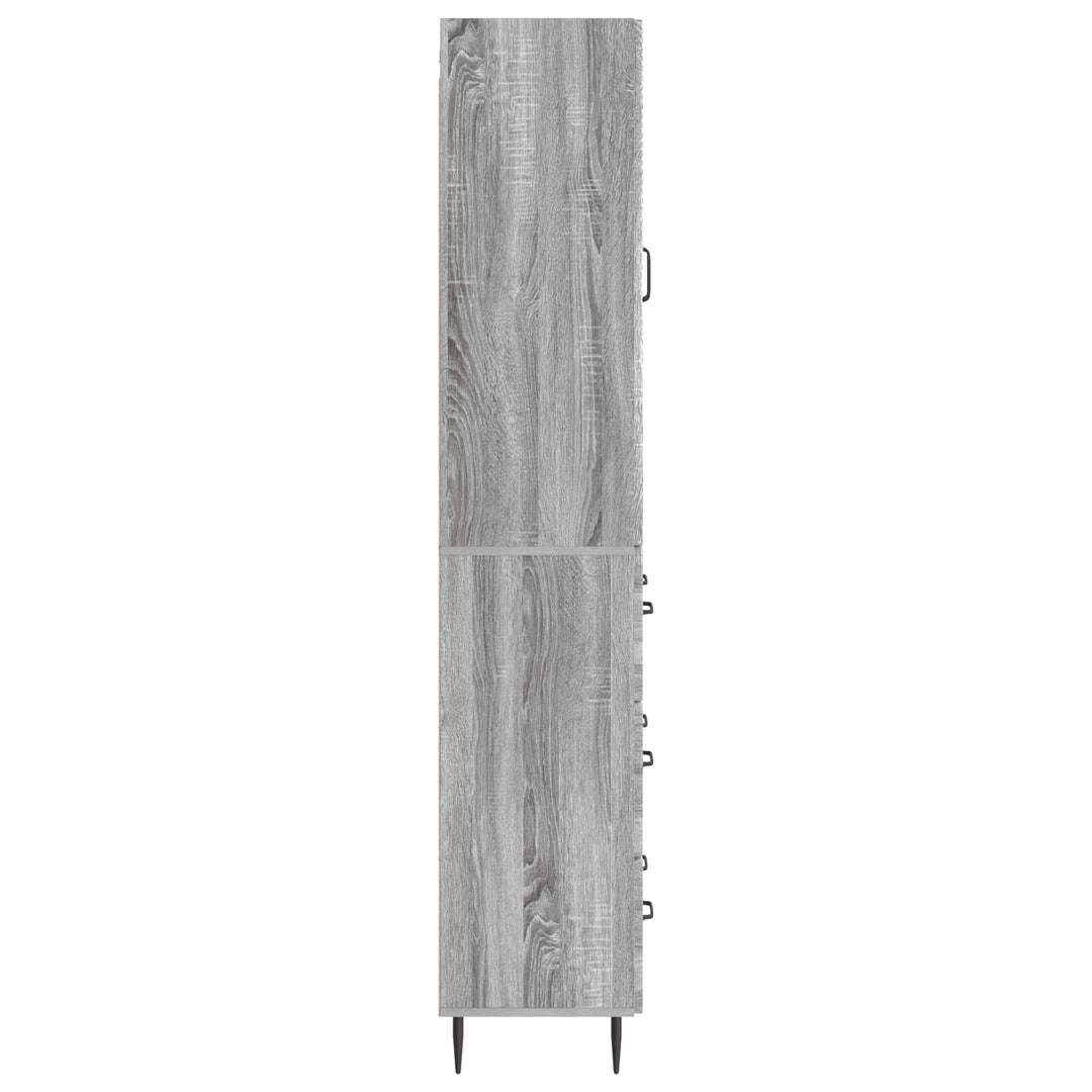 Skab Sæt 2 pcs Grå Sonoma 66 x 34,5 x 90 cm Konstrueret træ