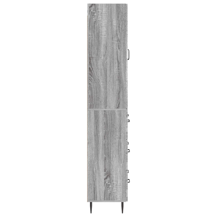 Skab Sæt 2 pcs Grå Sonoma 66 x 34,5 x 90 cm Konstrueret træ