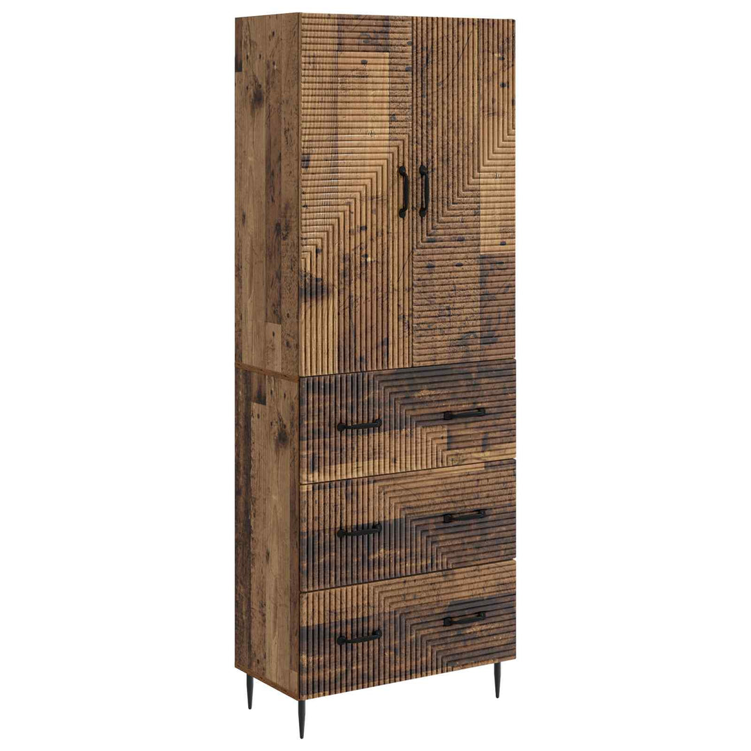 Skab Sæt 2 pcs Gammelt træ 66 x 34,5 x 90 cm Konstrueret træ