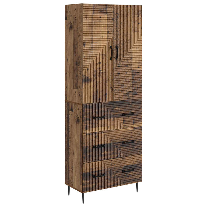 Skab Sæt 2 pcs Gammelt træ 66 x 34,5 x 90 cm Konstrueret træ
