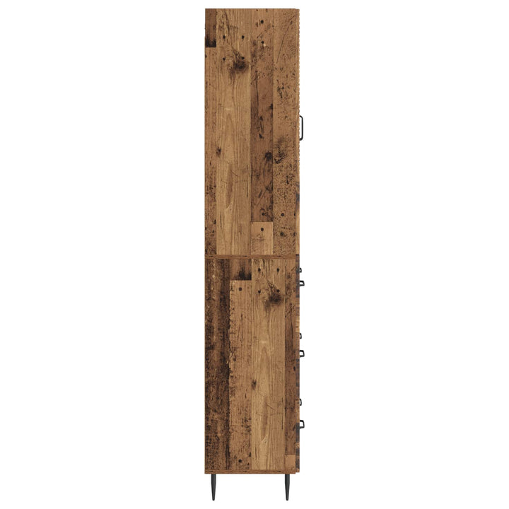 Skab Sæt 2 pcs Gammelt træ 66 x 34,5 x 90 cm Konstrueret træ