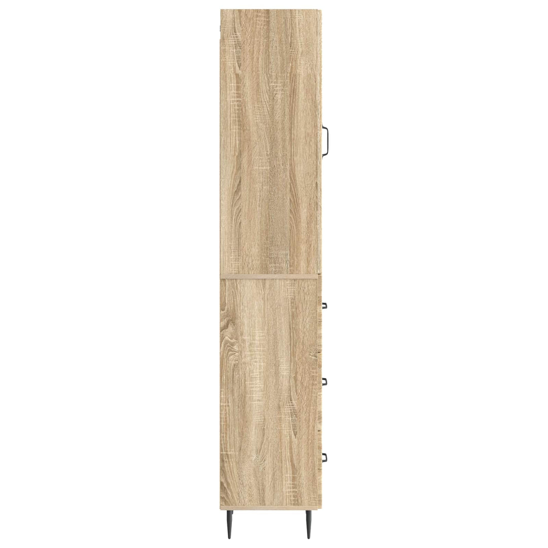 Skab Sæt 2 pcs Sonoma-eg 33 x 34,5 x 90 cm Konstrueret træ
