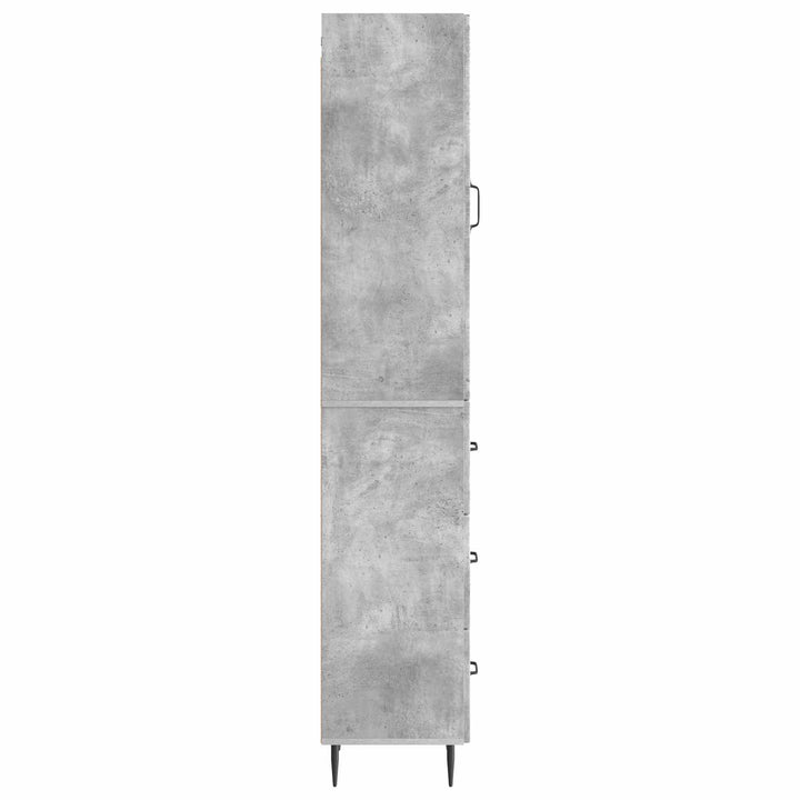 Skab Sæt 2 pcs Betongrå 33 x 34,5 x 90 cm Konstrueret træ
