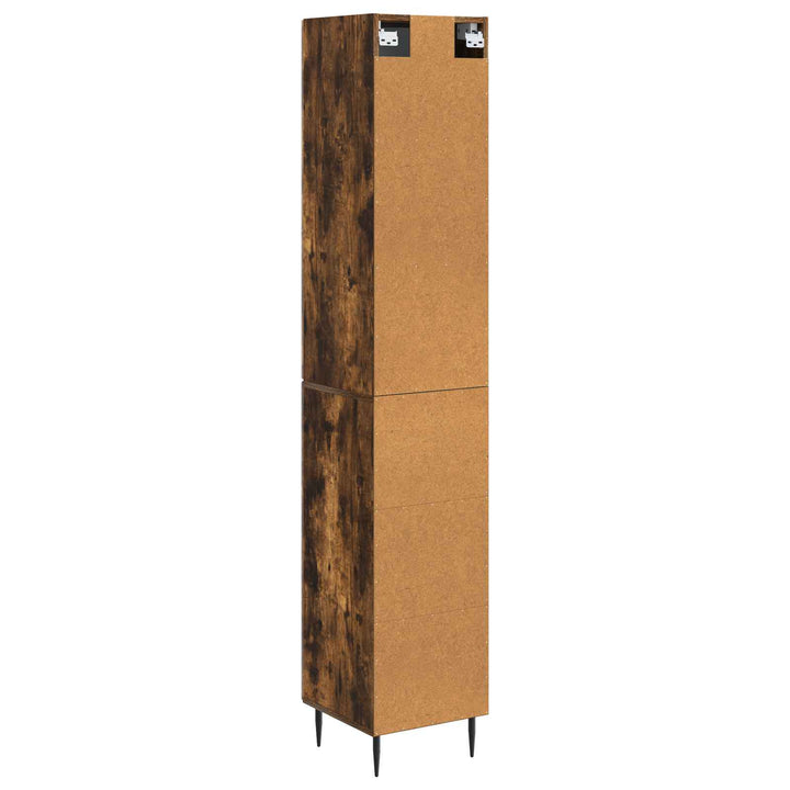 Skab Sæt 2 stk. 33 x 34,5 x 90 cm Konstrueret træ Røget eg