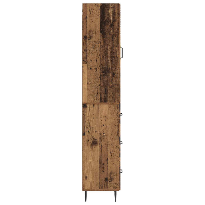 Skab Sæt 2 pcs Gammelt træ 33 x 34,5 x 90 cm Konstrueret træ