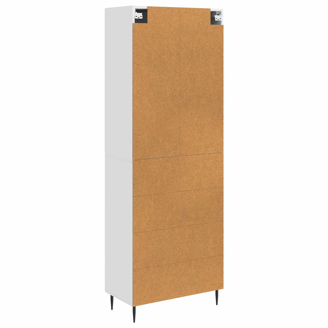 Skab Sæt 2 pcs Hvid højglans 66 x 34,5 x 89,5 cm