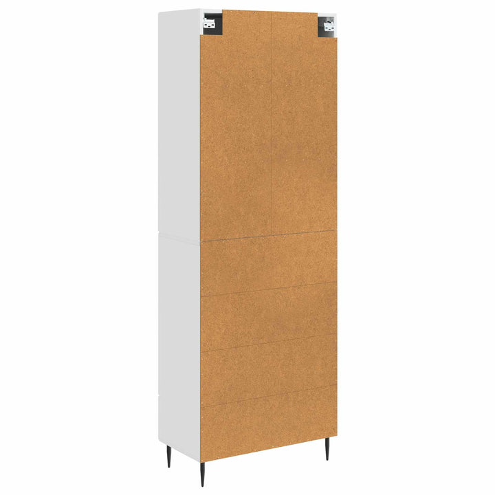 Skab Sæt 2 pcs Hvid højglans 66 x 34,5 x 89,5 cm