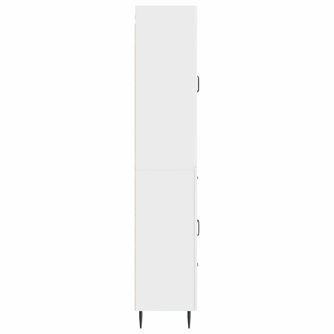 Skab Sæt 2 pcs Hvid højglans 66 x 34,5 x 89,5 cm