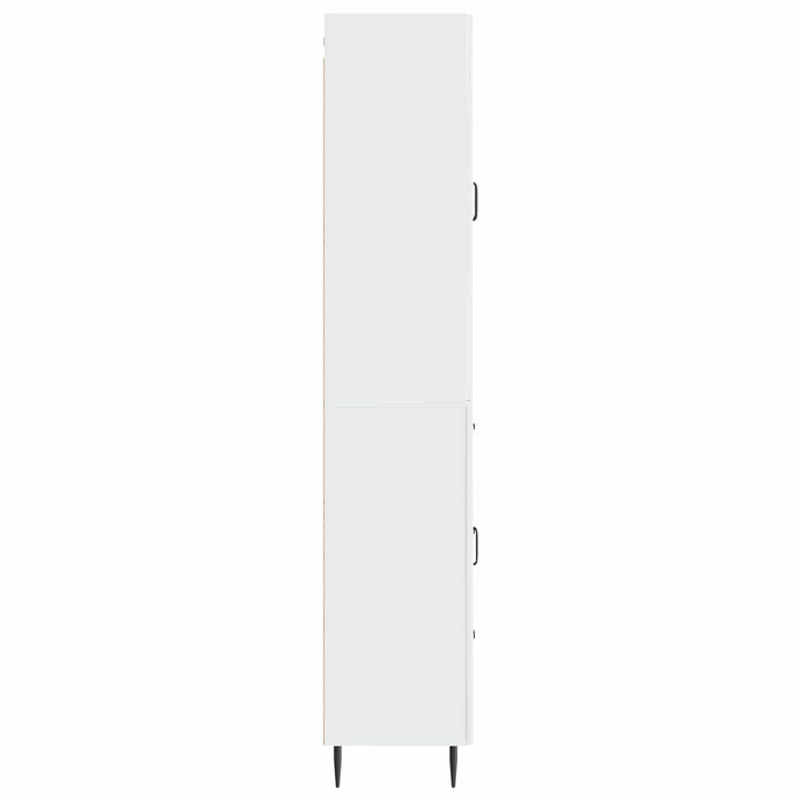 Skab Sæt 2 pcs Hvid højglans 66 x 34,5 x 89,5 cm
