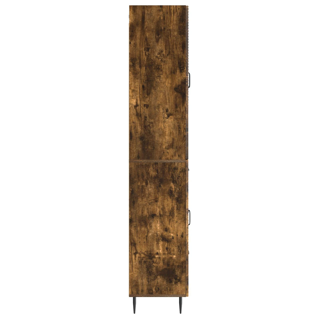 Skab Sæt 2 pcs Røget eg 66 x 34,5 x 89,5 cm Konstrueret træ