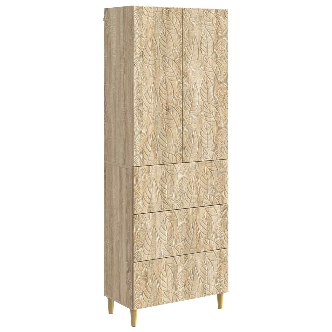 Skab Sæt 2 pcs Sonoma-eg 66 x 34,5 x 90 cm Konstrueret træ