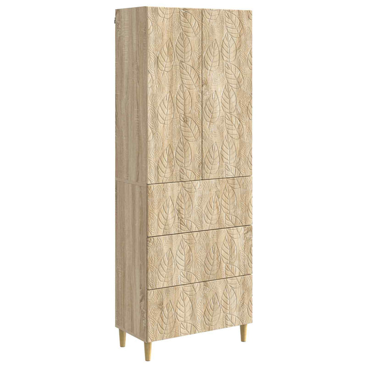 Skab Sæt 2 pcs Sonoma-eg 66 x 34,5 x 90 cm Konstrueret træ