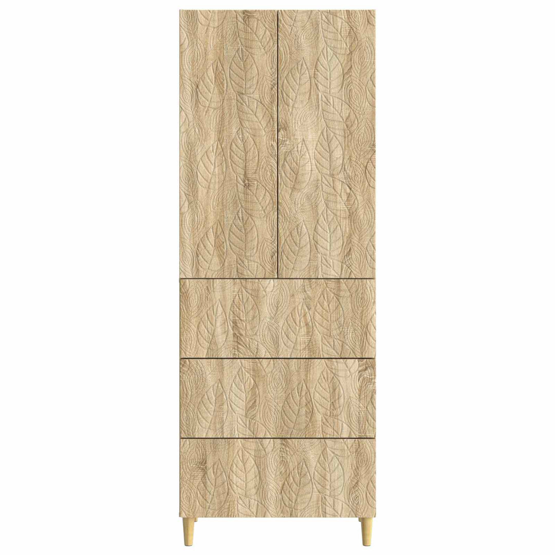 Skab Sæt 2 pcs Sonoma-eg 66 x 34,5 x 90 cm Konstrueret træ