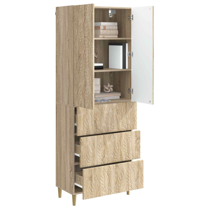 Skab Sæt 2 pcs Sonoma-eg 66 x 34,5 x 90 cm Konstrueret træ