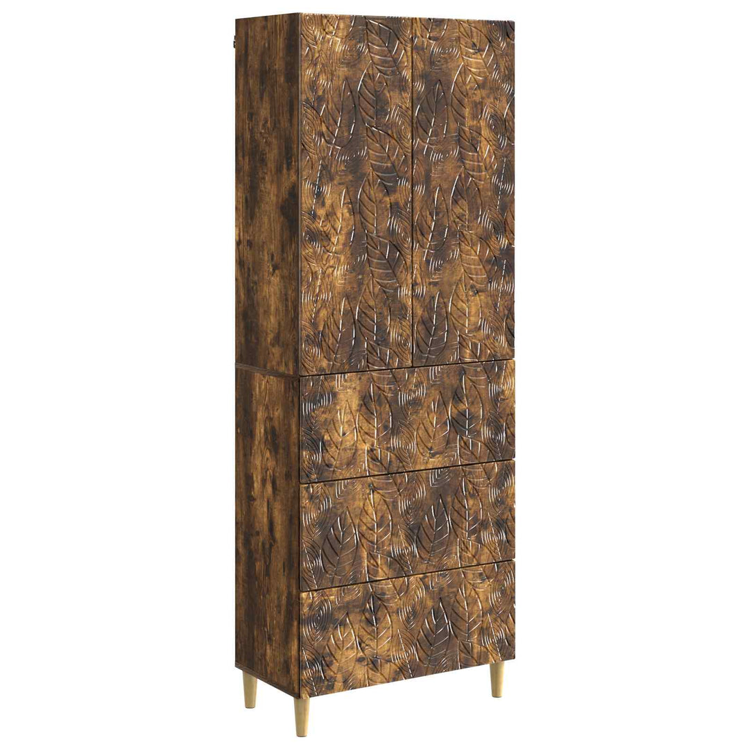 Skab Sæt 2 stk. 66 x 34,5 x 90 cm Konstrueret træ Røget eg