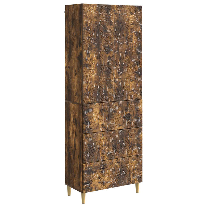 Skab Sæt 2 stk. 66 x 34,5 x 90 cm Konstrueret træ Røget eg