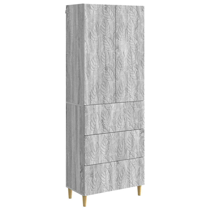 Skab Sæt 2 stk. 66 x 34,5 x 90 cm Konstrueret træ Grå Sonoma