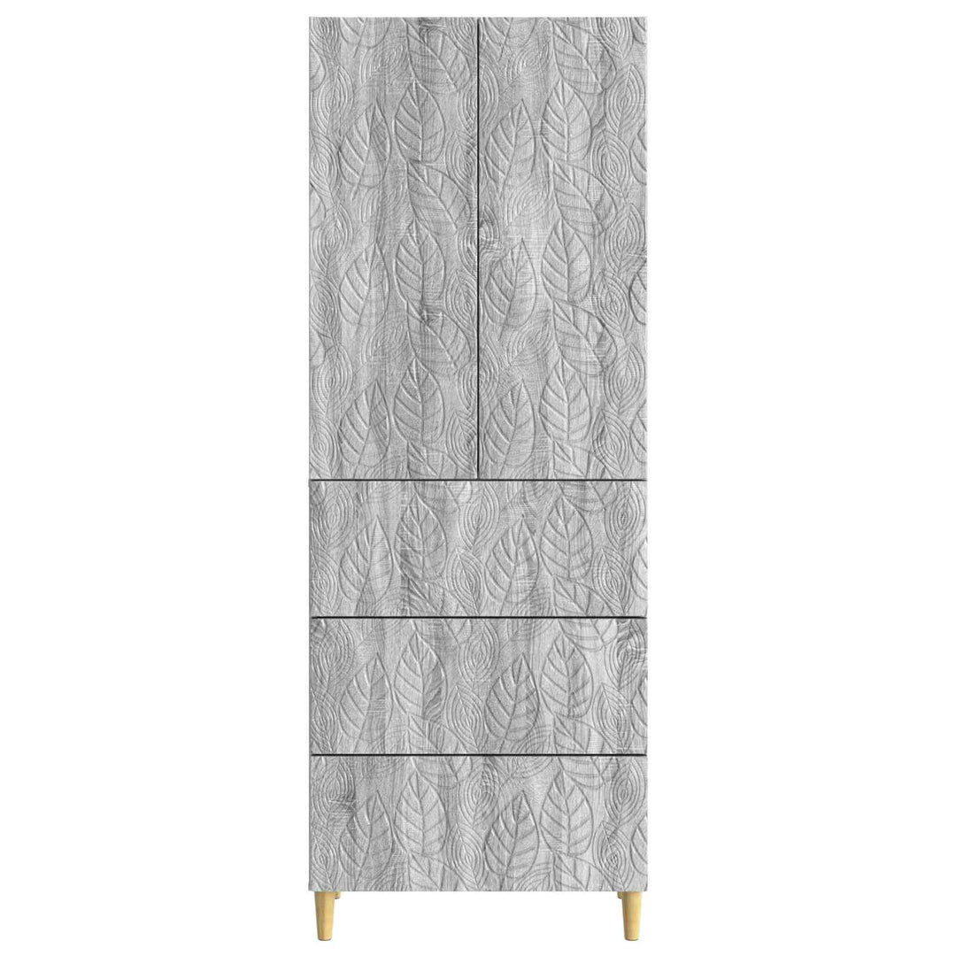Skab Sæt 2 stk. 66 x 34,5 x 90 cm Konstrueret træ Grå Sonoma