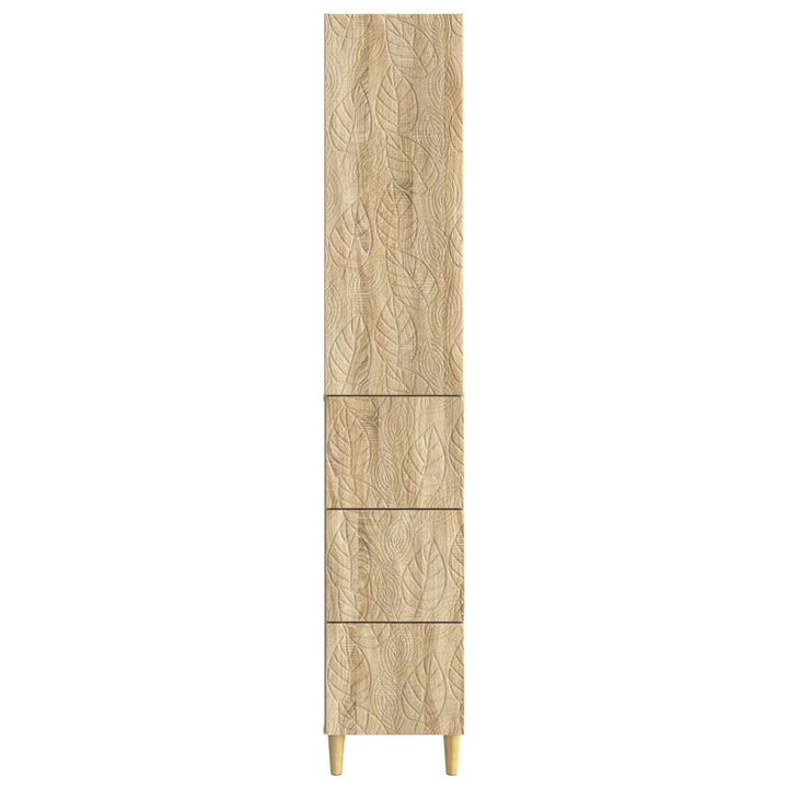 Skab Sæt 2 pcs Sonoma-eg 33 x 34,5 x 90 cm Konstrueret træ