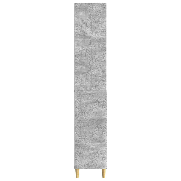 Skab Sæt 2 pcs Betongrå 33 x 34,5 x 90 cm Konstrueret træ