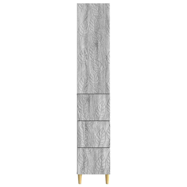 Skab Sæt 2 pcs Grå Sonoma 33 x 34,5 x 90 cm Konstrueret træ