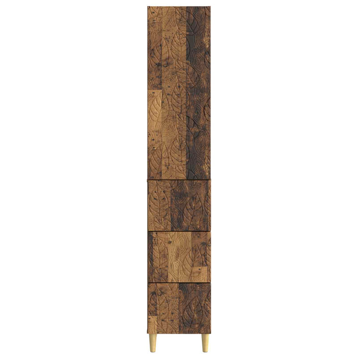 Skab Sæt 2 pcs Gammelt træ 33 x 34,5 x 90 cm Konstrueret træ