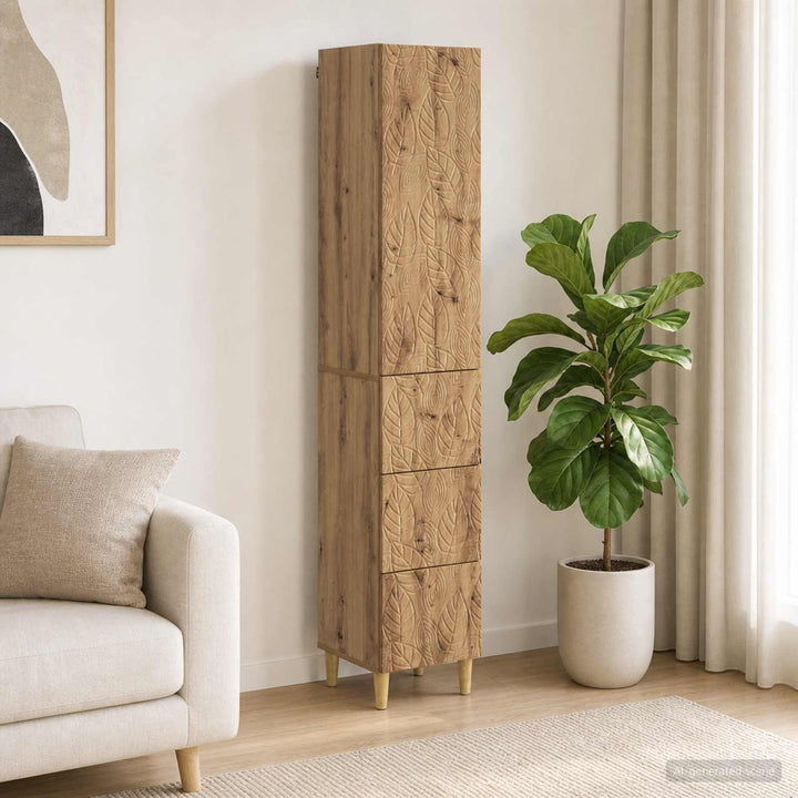 Skab Sæt 2 stk. 33 x 34,5 x 90 cm Konstrueret træ Artisan-eg